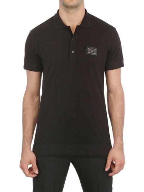 dolce gabbana plaque polo shirt|dolce and gabbana jersey men.